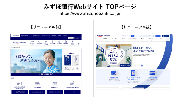 みずほ銀行WebサイトTOPページ