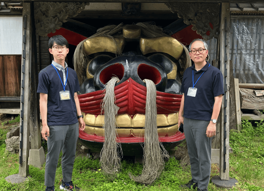 山形県長井市を支援する武田大輝（左）、後藤 匡人（右）