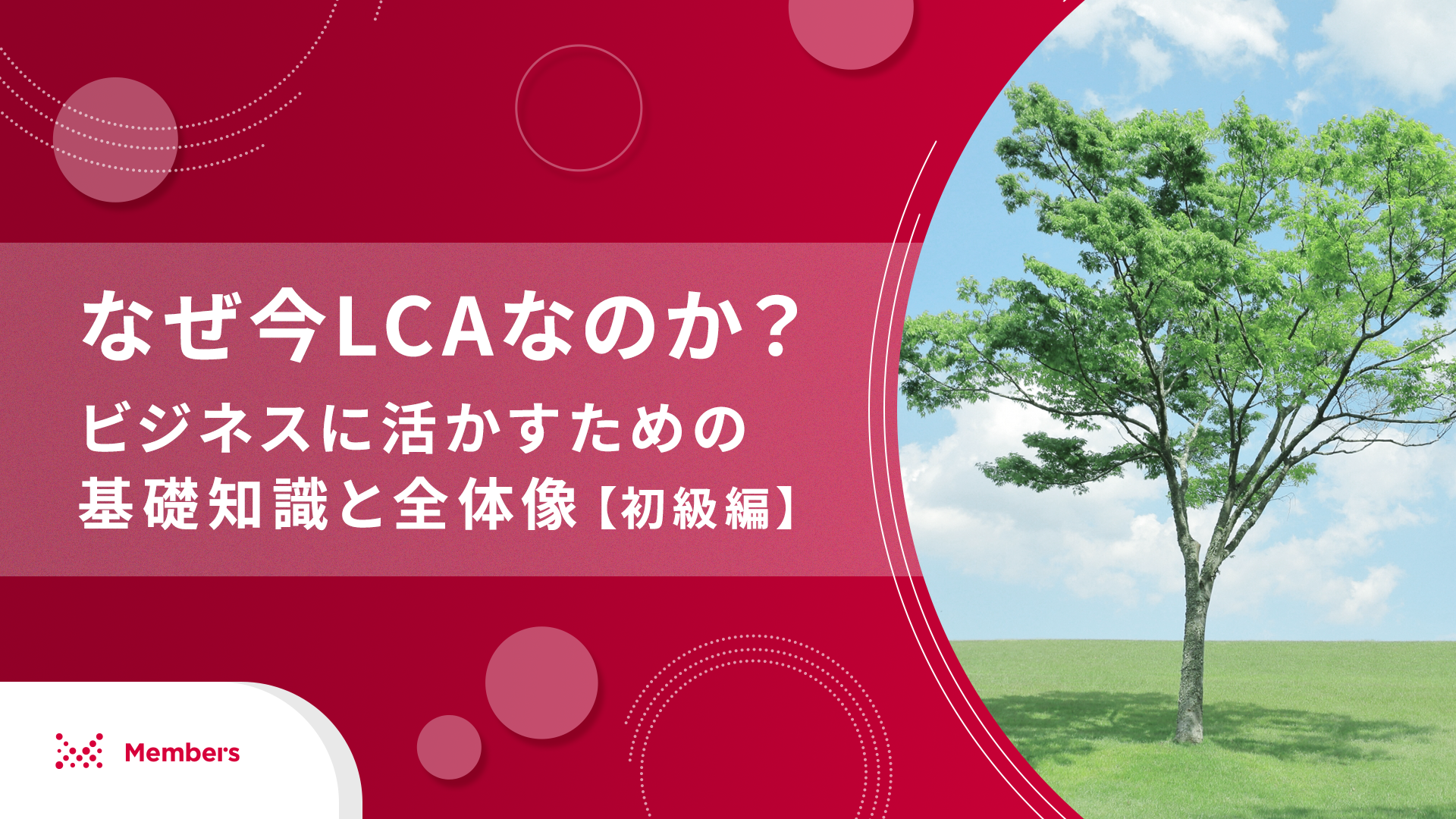 なぜ今LCAなのか？ビジネスに活かすための基礎知識と全体像【初級編】